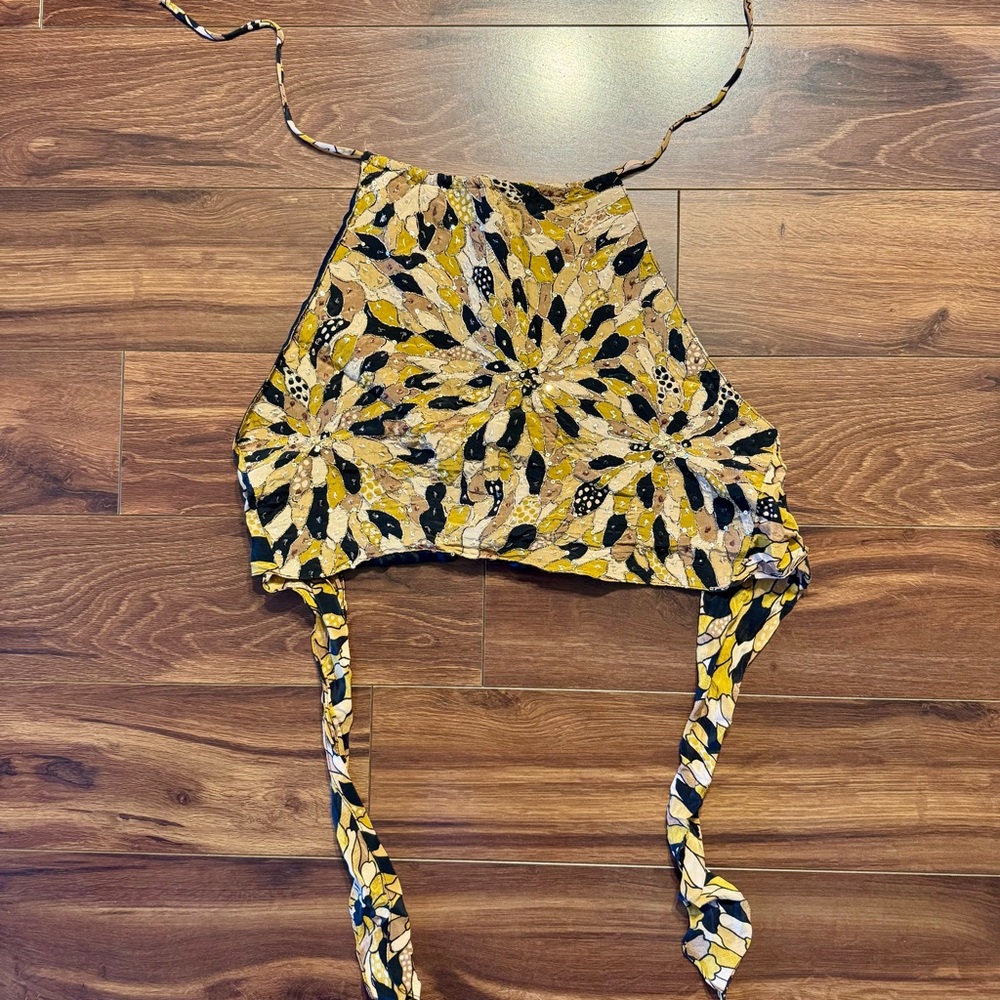 Vintage Y2K Beaded Halter Top